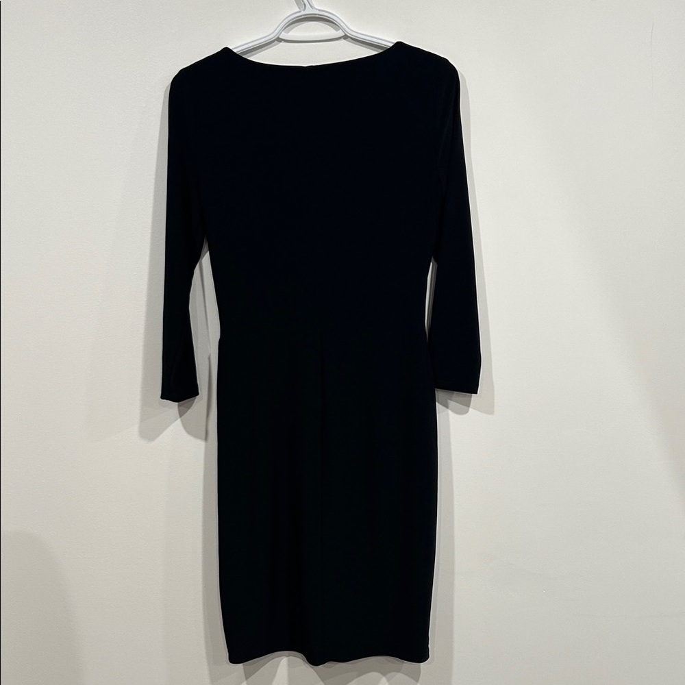 Lauren Ralph Lauren Black and Cream Long Sleeve Dress - Picture 6 of 11